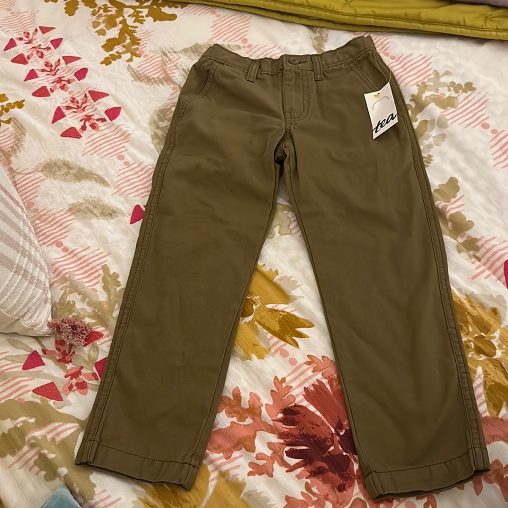 Tea Collection beige/brown pants, size 5, NWT